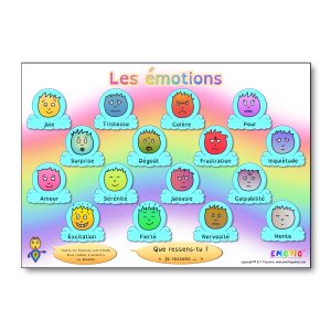 Lot de 2 affiches des émotions et des besoins EMOTIO